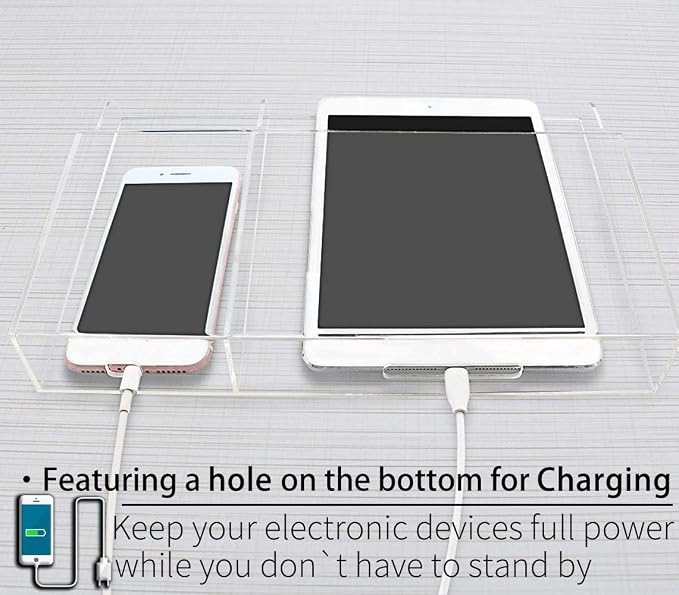 Clear Wall Tablet Holder Acrylic Wall Mounted Phone Holder - Image 3