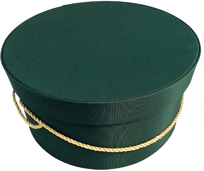 Sarah's Hat Boxes Classic Dark Green Hat Box – 14.75" x 7.5" Handmade in USA – - Image 4