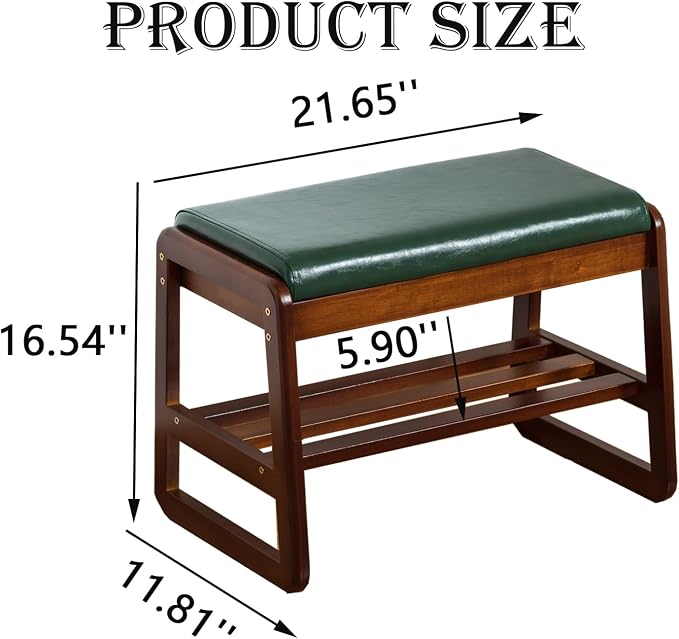 latifolia Shoe Rack Bench, Entryway Shoe Bench - Image 3