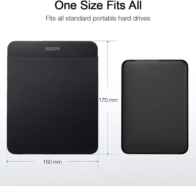 ESR Portable External Hard Drive Carrying Case, Pouch Holder - Image 7