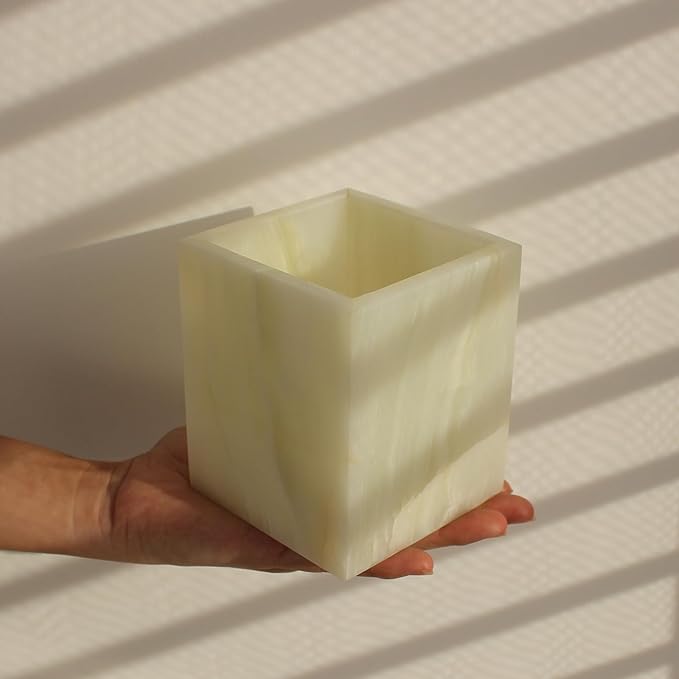 Natural Light Green Onyx Toothbrush Holders - Image 6