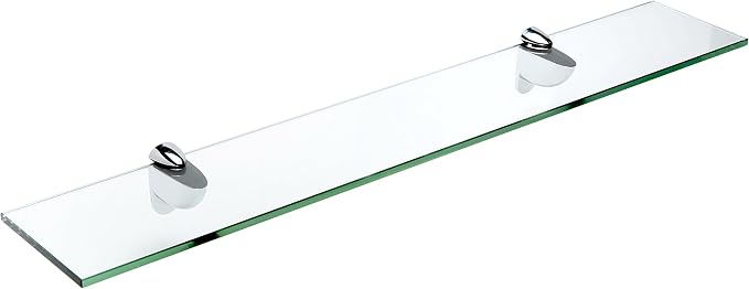Spancraft Glass H-8x30-Chrome Heron Glass Shelf by Spancraft