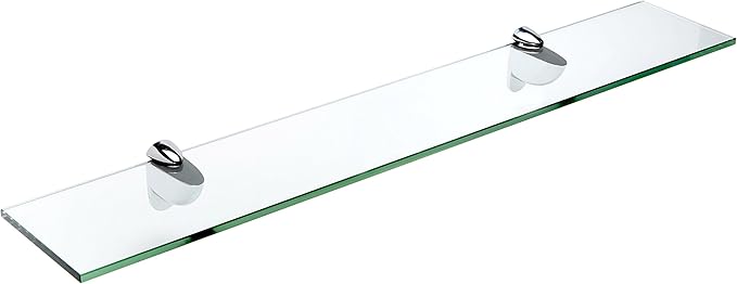 Spancraft Glass H-8x18-Chrome Heron Glass Shelf by Spancraft