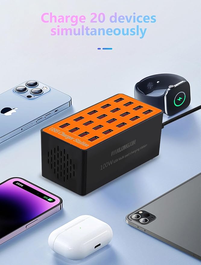 Charging Station, 100W20Port USB Charging Station, Charging Station - Image 2