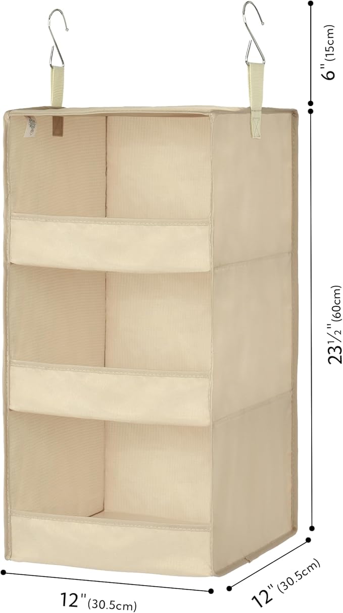 GRANNY SAYS 3 Shelf Hanging Closet Organizers and Storage, Collapsible Closet - Image 3