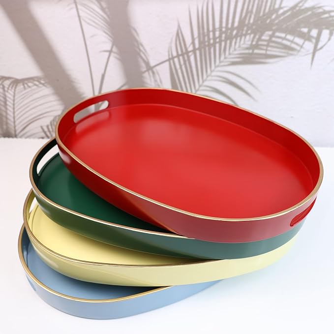 Spsyrine Dark Green Plastic Serving Tray - Image 6