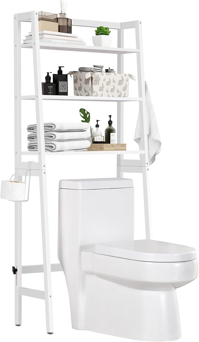 MallKing Over The Toilet Storage, Wooden 3-Tier Over-The-Toilet Rack Bathroom by MallKing