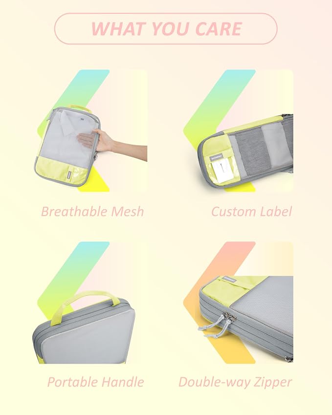 BAGSMART 6 Set /4 Set/2 Set Compression Packing Cubes - Image 5