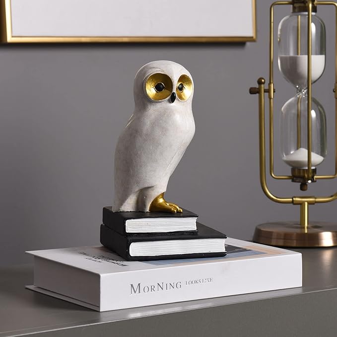 Book Ends for Shelves, Owl Decorative Bookends Bronze Bird Book Stopper Unique - Image 4