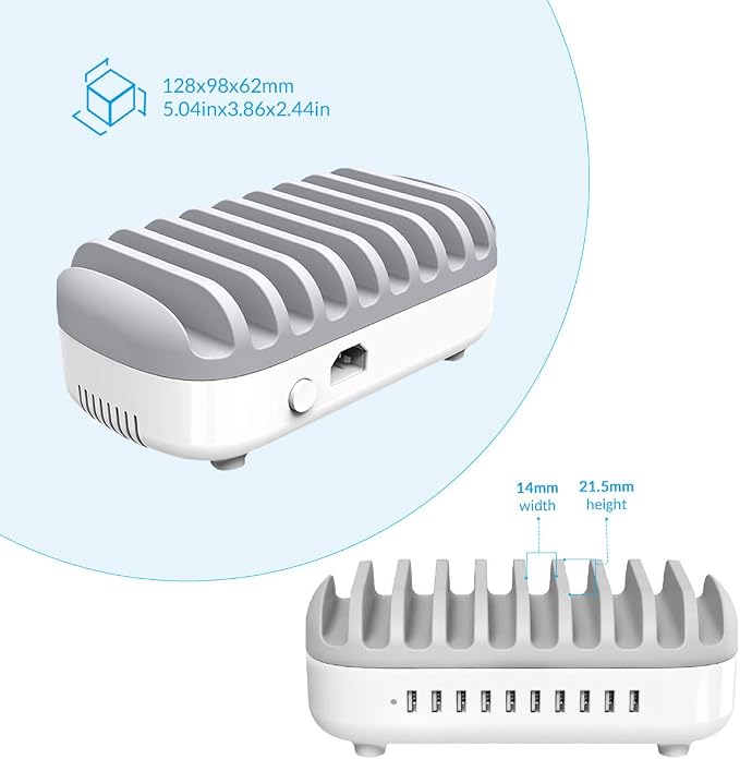 ORICO USB Charging Station, 120W Charging Docking Organizer - Image 6