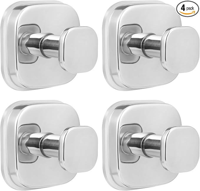 No-Drill Reusable Suction Cup Hooks, Coat Hook by Fenas