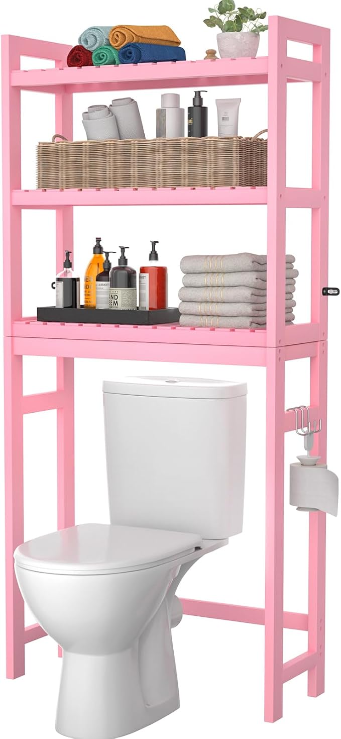 Homykic Bamboo Over The Toilet Storage Shelves, 3-Tier Above Toilet Storage by Homykic