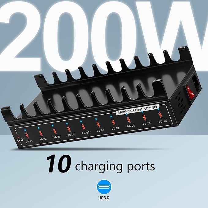 200W USB C Charging Station, Charger - Image 7