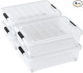 4-Pack 25 L Plastic Under Bed Storage by Esdiplot