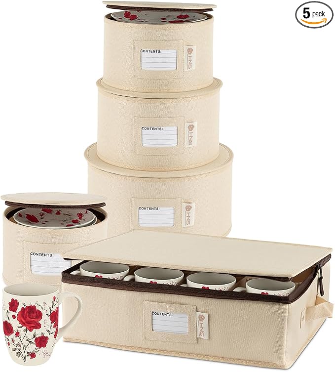 Hard Shell China Storage Containers 5-Piece Set Moving Boxes by HOLDN%E2%80%99STORAGE