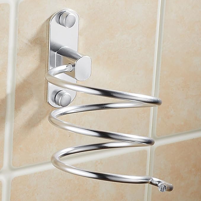 Blow Dryer Holder Wall Mounted Bathroom Hair Dryer Hanger Hair Tool Organizer - Image 6