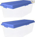2-Pack 113 Quart Clear Plastic Stackable Storage Bin - by Unknown