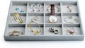 Oirlv Velvet Stackable Jewelry Display Trays 12 Grids Rings Earrings Bracelet by Oirlv