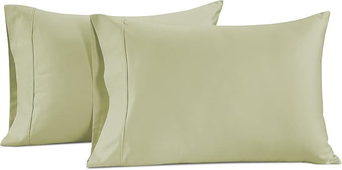 Pillow Case Covers King, 100% Egyptian Cotton Sateen, Soft Cool & Smooth 1000 by LaneLinen