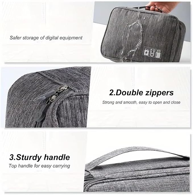 Travel Cable Organizer Bag for Electronics Accessories Portable Tech Carrying - Image 2