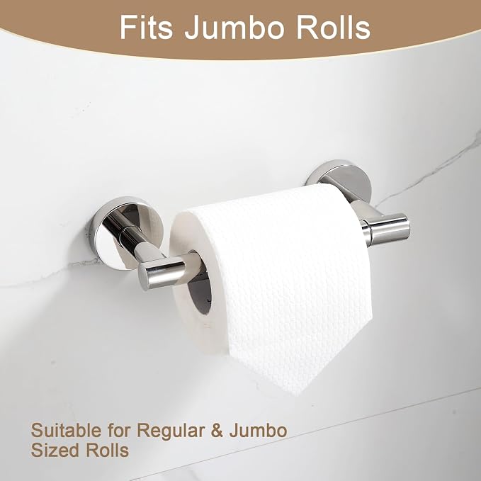 BGL Toilet Paper Holder Mirror Polish Wall Mount, Bathroom Toilet Paper Holder - Image 3