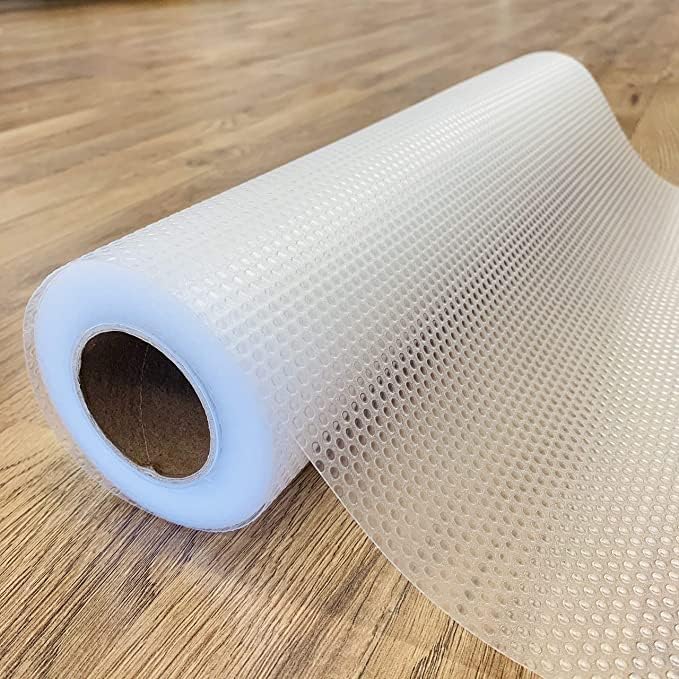 EVALAND Shelf Liners for Kitchen Cabinets Non-Adhesive 23.6" x 20 FT Clear by EVALAND