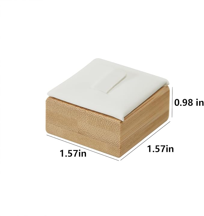 Coward Bamboo 6 Pcs Rings Display Stand, Ring Jewelry Holder Organizer Drawer - Image 7