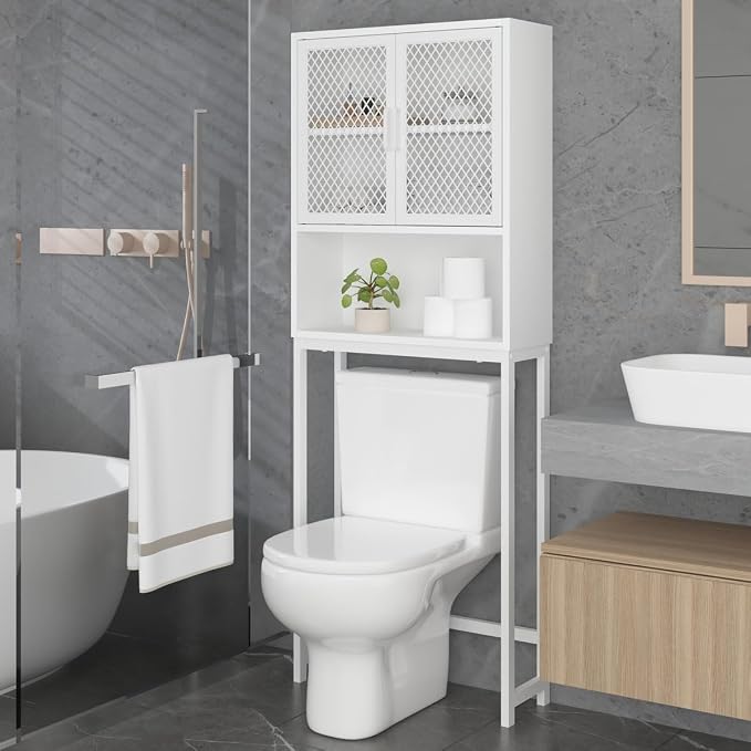 Launica Over The Toilet Storage, Industrial Bathroom Organizer Over Toilet by LAUNICA