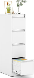 4 Drawer File Cabinet, Metal Vertical Filing Cabinet by EKJOfficials