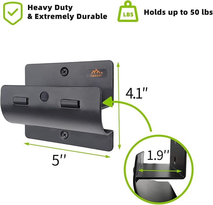 Foozet Ladder Hanger for Garage Wall, Heavy Duty Ladder Storage for Folding - Image 2