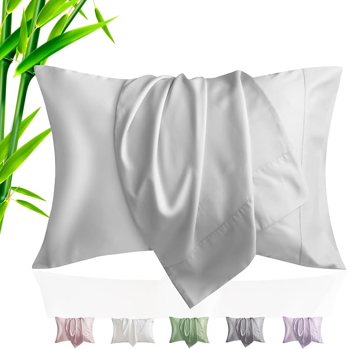 TELUS Pillow Cases Queen Size 2 Pack, Bamboo Rayon & Lyocell Pillowcase by TELUS