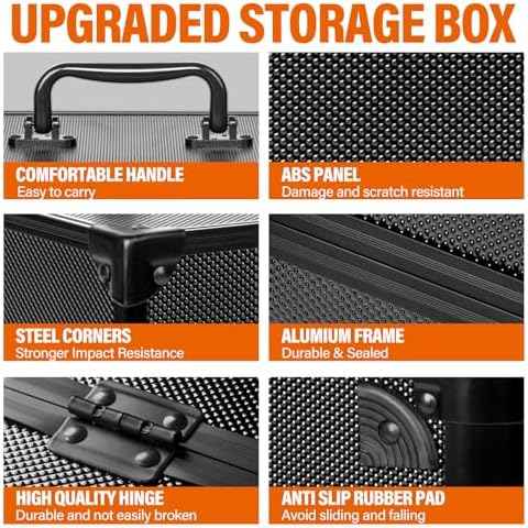 Graded Card Storage Box, Top Loaders Case, Sports Trading Box, Slab PSA MTG CSG BGS SGC Magnetic Holder, Waterproof Carrying Case, Collector Storage Boxes