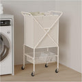 Laundry Basket with Wheels:88L Rolling Laundry Cart Foldable Metal Frame Dirty by Unknown