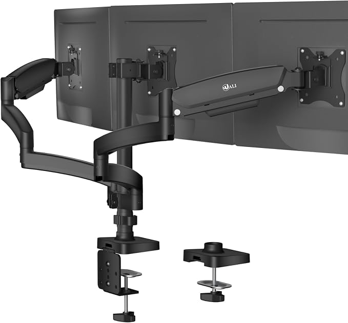 WALI Triple Monitor Mount, 3 Monitor Desk Mount by WALI