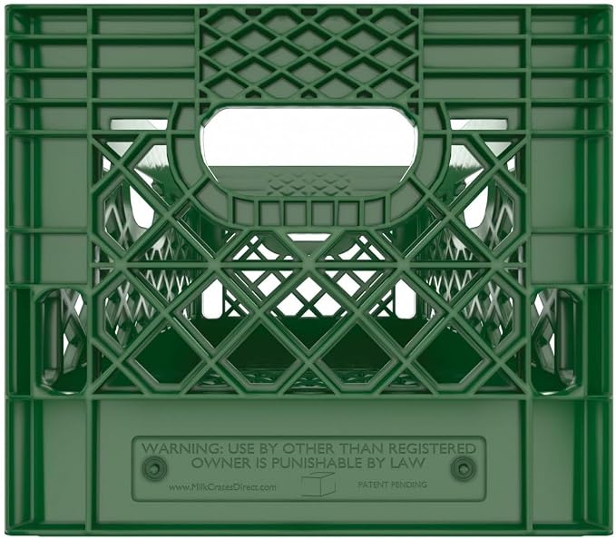 Heavy Duty Plastic Storage Milk Crates, Stackable Utility Organizer Bins - Image 5