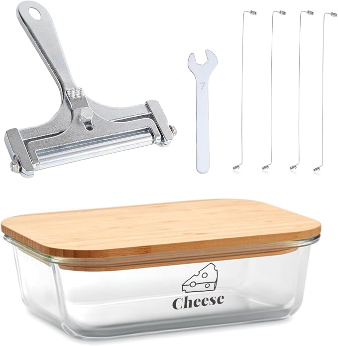 Cheese Container for Refrigerator, Glass cheese slice holder by Unknown