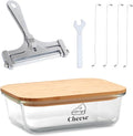 Cheese Container for Refrigerator, Glass cheese slice holder by Unknown
