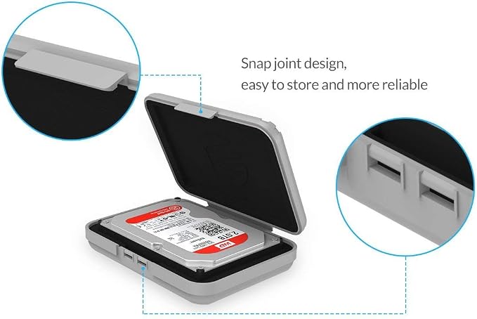 ORICO External Hard Drive Case for 3.5 Inch HDD/SSD 5 Packs Portable Hard Drive - Image 4