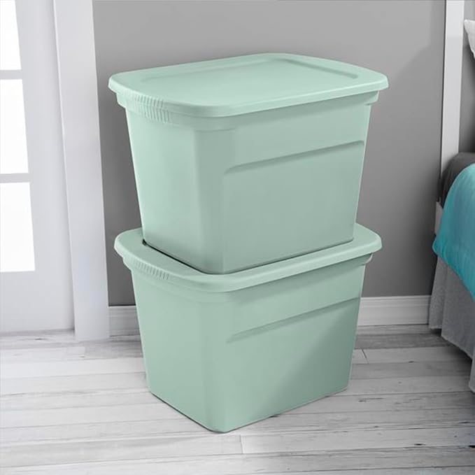 Sterilite 32 Pack Tote, Plastic Stackable Storage Bin Container - Image 4
