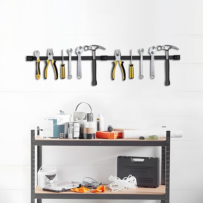 18" Magnetic Tool Holder, 10 Packs Magnetic Storage Strips Magnet Bar PVC Coated - Image 6