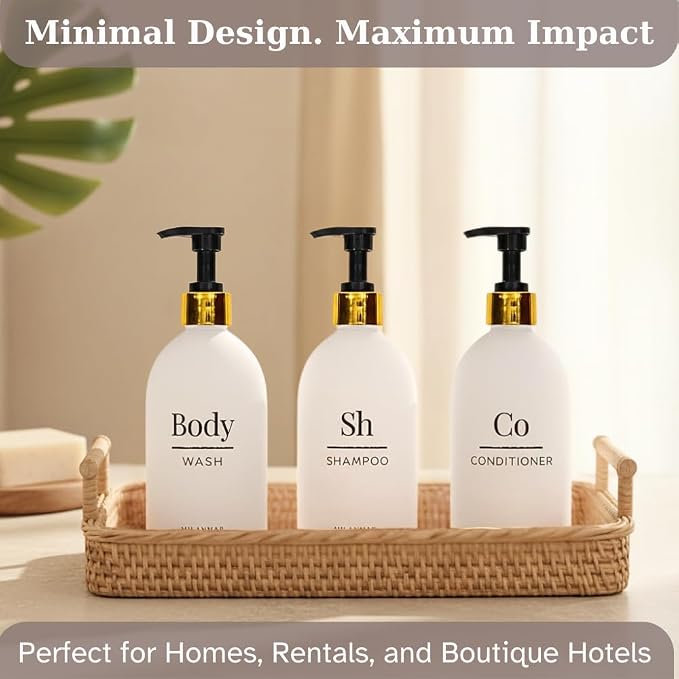 Shampoo Conditioner Body Wash Dispenser Set - Image 5