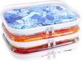 Clear Hard Plastic Zipper Case, Transparent Double Zippers Hard Pouch by Unknown