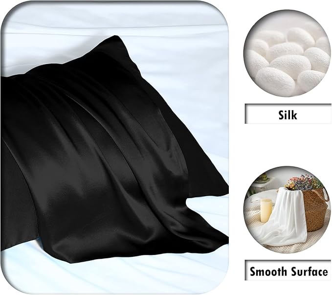 Silk Pillowcase for Hair and Skin, Breathable and Sliky 100% Silk Pillowcases - Image 2