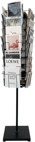 TONGMO 36-Pocket Rotating Magazine Rack Stand, Floor Spinner Display by TONGMO