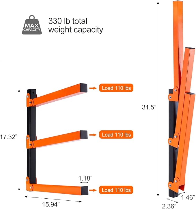 Ultrawall Wall Mount Wood Organizer Racks, Lumber Storage Metal Racks Wood - Image 3