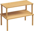 Cabinet Organizer Shelf, Kitchen Counter Shelves, Bamboo Stackable Expandable by VERTORGAN