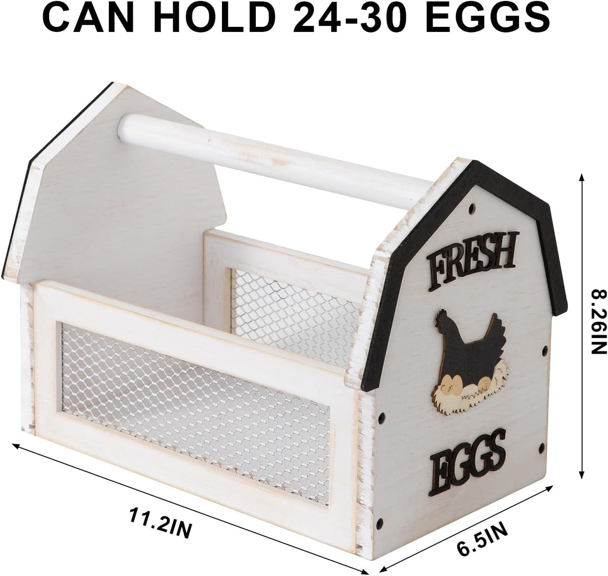 ZSHLXM Wood Farmhouse Egg Collecting Basket - Gather Fresh Eggs from
