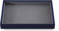 Dark Blue Jewelry Display Tray Ring Necklace Earring Bangle Organizer