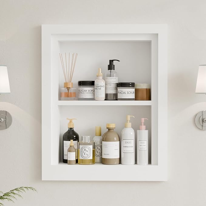 Solid Wood 14 X 18 Recessed Medicine Cabinet, Medicine Cabinet Organizer by Unknown