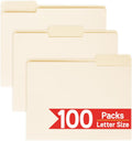 VZCPYTPM 100 Pack Manila File Folder,Manilla Folder 8.5x11
